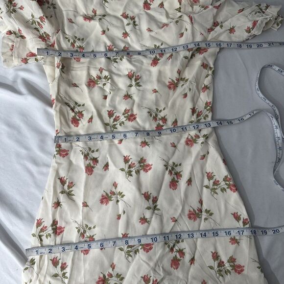 NWD $218 Reformation [ 6 ] Alaina Floral Cutout Flitter Sleeve Mini‎ Dress 6333 - Picture 4 of 16